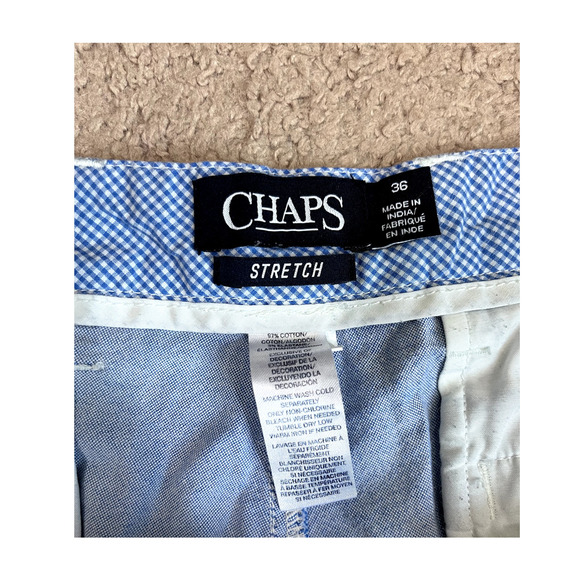 Men's Light Blue Chaps Chino Shorts 36 - Picture 4 of 4
